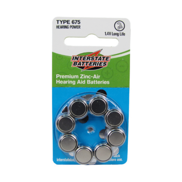 PILAS PREMIUN INTERSTATE ZINC AIR TIPO #675 (8PCS)