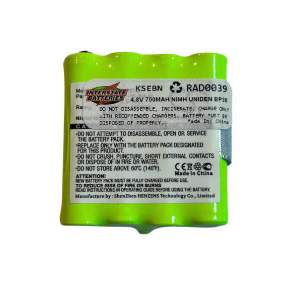 BATERIA INTERSTATE PARA RADIOS 4.8V 700MAH NIMH UNIDEN BP38